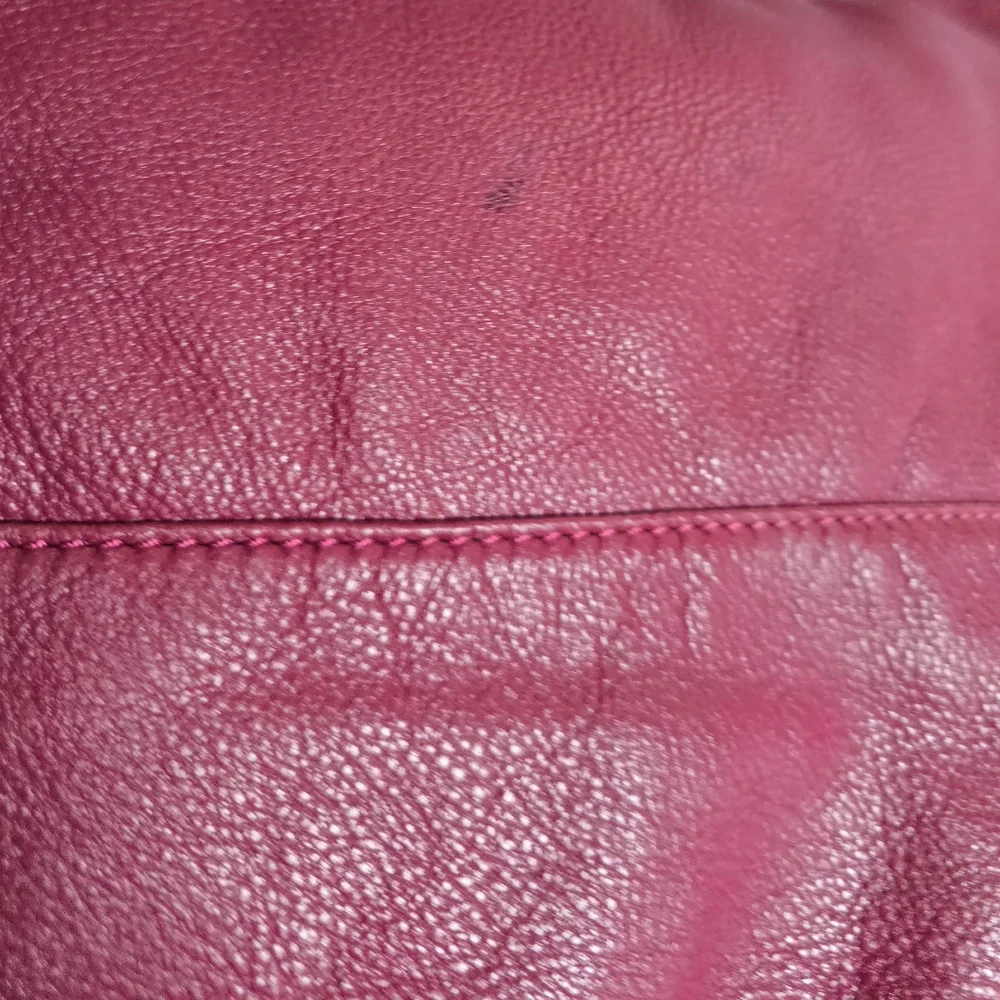 Michael Kors Burgundy Leather Hobo Bag with Gold Hardware